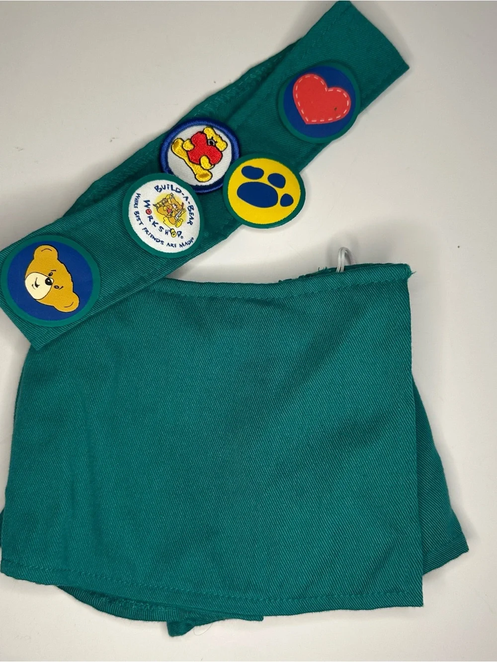 VTG Build A Bear Workshop Girl Scouts Green Sash & Skort W/ 5 Scout Patches